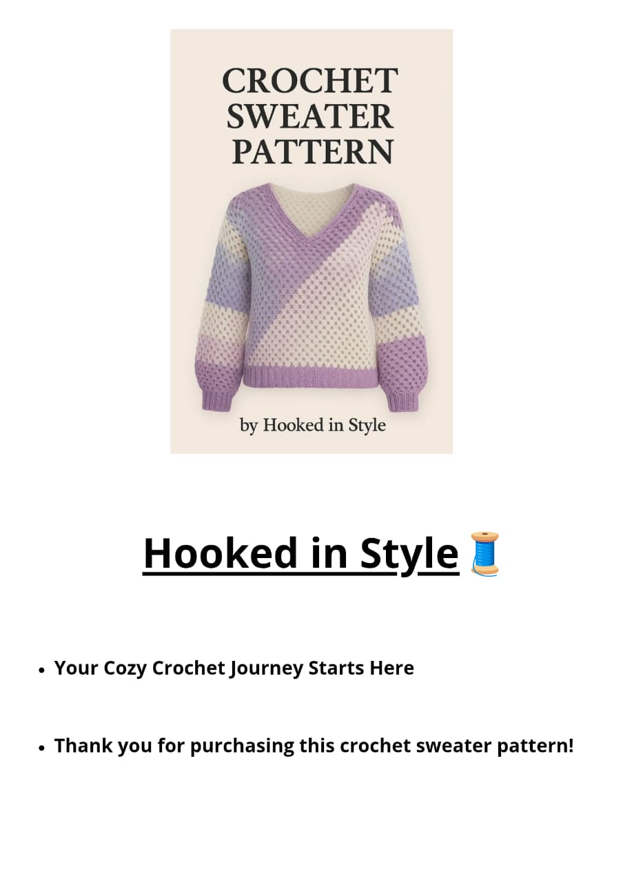 Hooked in style_6-Day crochet Sweater pattern